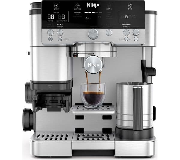 Ninja Luxe Café Premier Series 3-in-1 Bean to Cup Coffee Machine - Silver