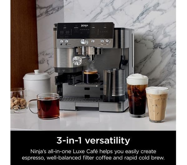 Ninja Luxe Café Premier Series 3-in-1 Bean to Cup Coffee Machine - Silver - Image 7