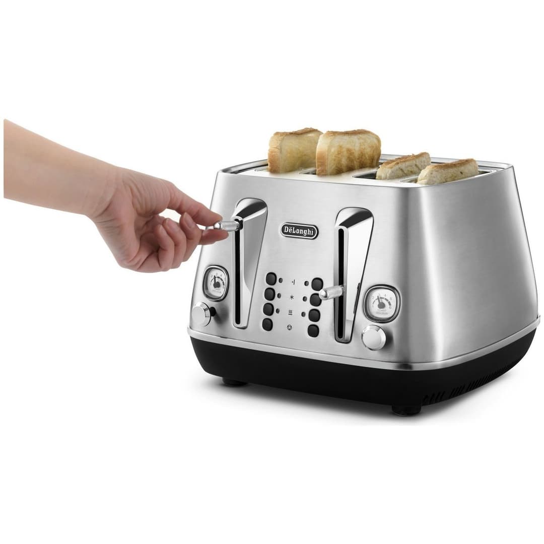 De'Longhi Distinta Moments CTI4003.M 4-Slice Toaster - Stainless Steel - Image 2