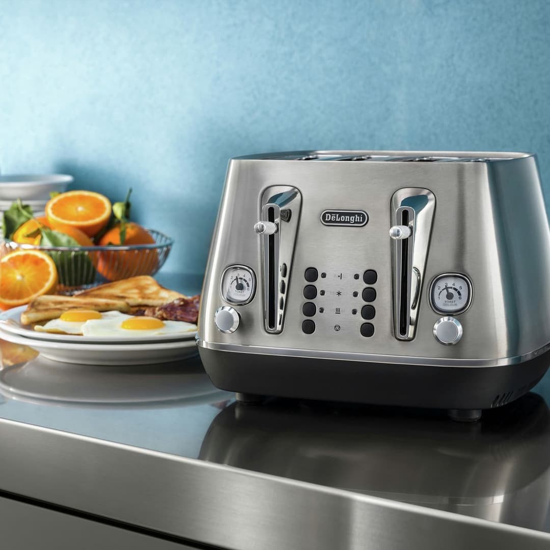 De'Longhi Distinta Moments CTI4003.M 4-Slice Toaster - Stainless Steel - Image 5