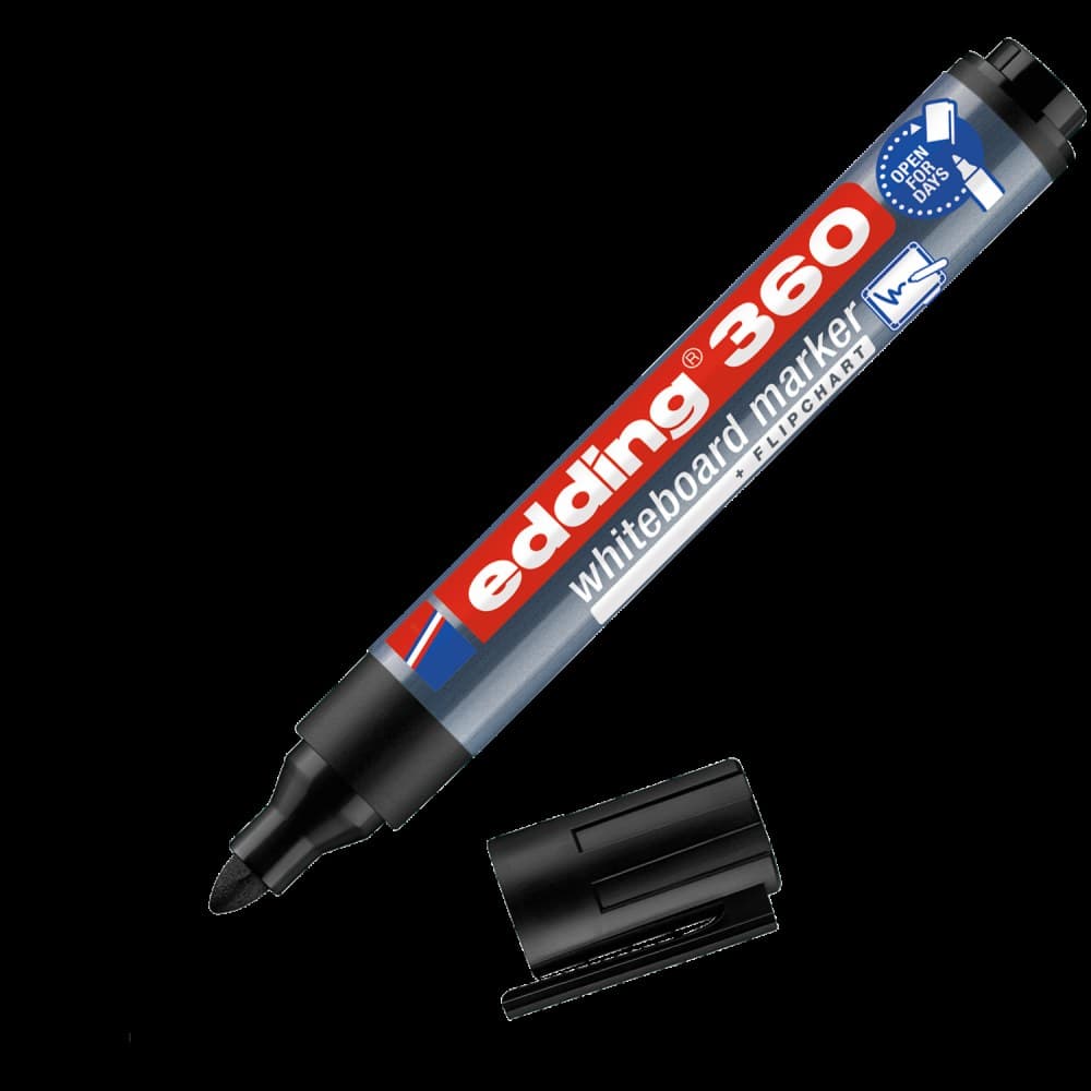 edding 360 whiteboard Black marker Box of 10