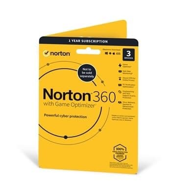 Norton 360 with Game Optimizer 2022 - 3 Devices, 1-Year Subscription - Image 1