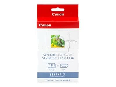 Canon KC-18IS - print ribbon cassette and paper kit - Image 1