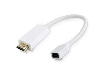 MicroConnect HDMMDP Active Mini DisplayPort to HDMI Adapter 10cm - White - Image 1