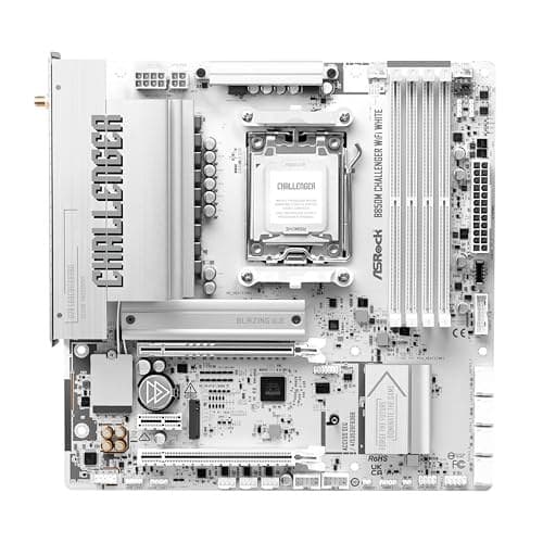 ASRock B850M Challenger WiFi White AMD AM5 Micro-ATX Motherboard, DDR5, PCIe 5.0, Wi-Fi 7, 2.5G LAN - Image 5