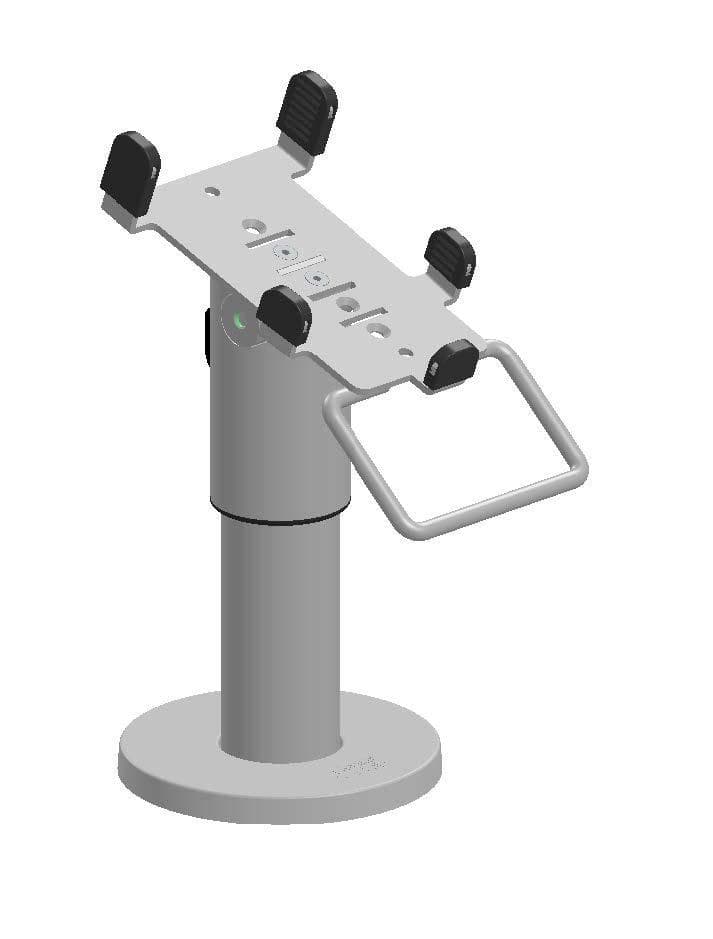 Ergonomic Solutions SpacePole DuraTilt Stand with MultiGrip Plate and Handle for Ingenico Lane/5000, Black - Image 1