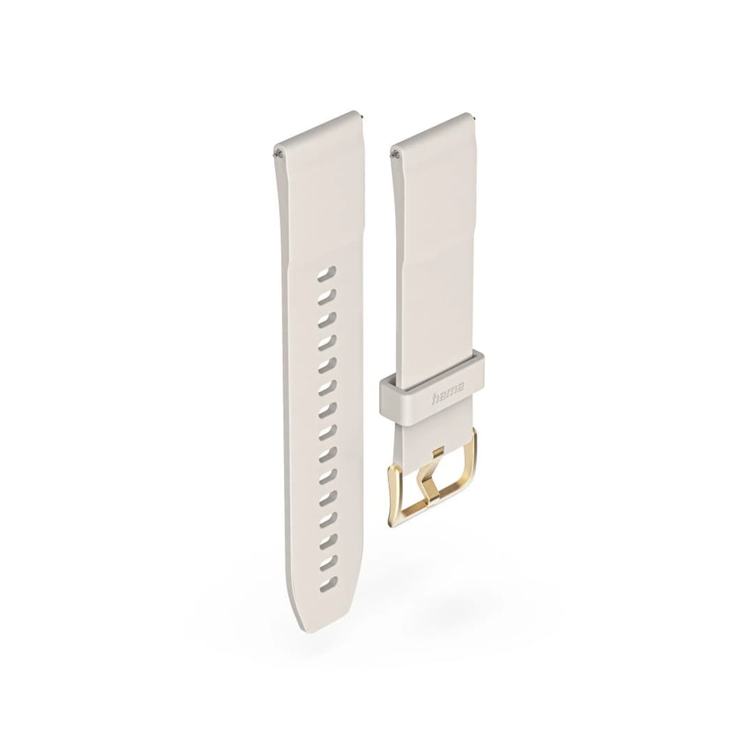 Hama NFC Payment Watch Strap, Silicone, 20 mm - Beige - Image 2