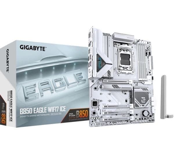 GIGABYTE B850 EAGLE AMD B850 ATX Socket AM5 Motherboard - Wi-Fi 7 - White - Image 2