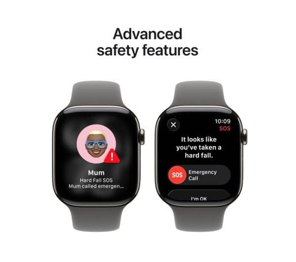 Apple Watch Series 11 GPS + Cellular 46mm Natural Titanium Case with Stone Grey Sport Band - M/L - Image 6