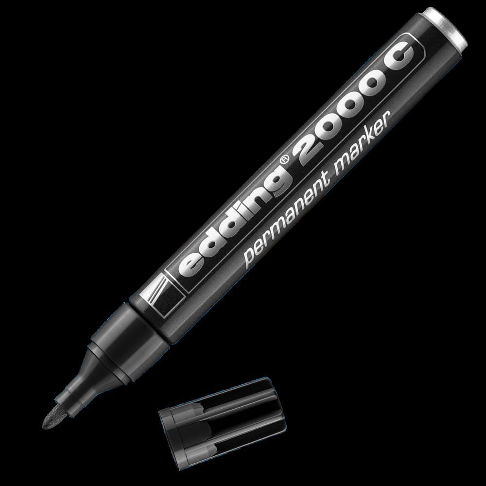 edding 2000C Permanent Marker Black Box of 10