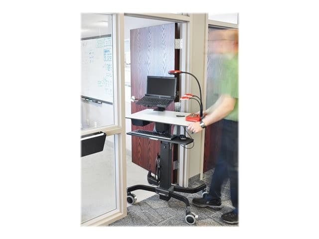 Ergotron TeachWell Mobile Digital Workspace cart - Constant Force Technology - for notebook / keyboard / mouse - graphite grey - Image 2