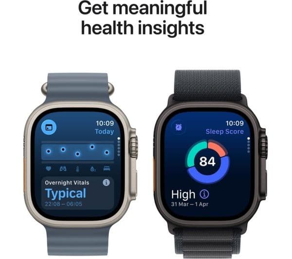 Apple Watch Ultra 3 GPS + Cellular 49mm Natural Titanium Case with Bright Blue Trail Loop - M/L - Image 4