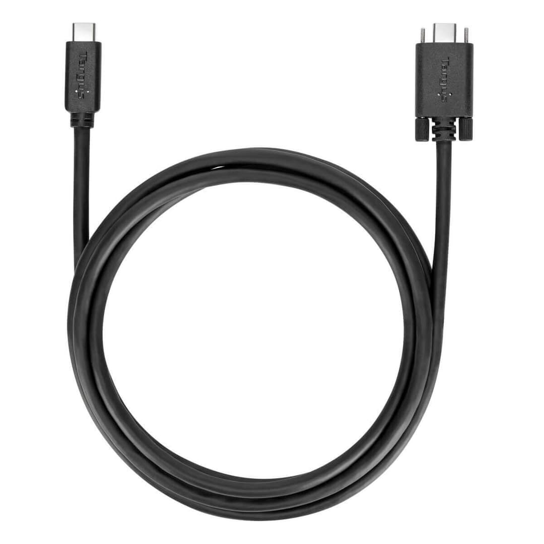 Targus ACC1121GLX USB-C to USB-C 10Gbps Screw-In Cable - 1m, Black - Image 1