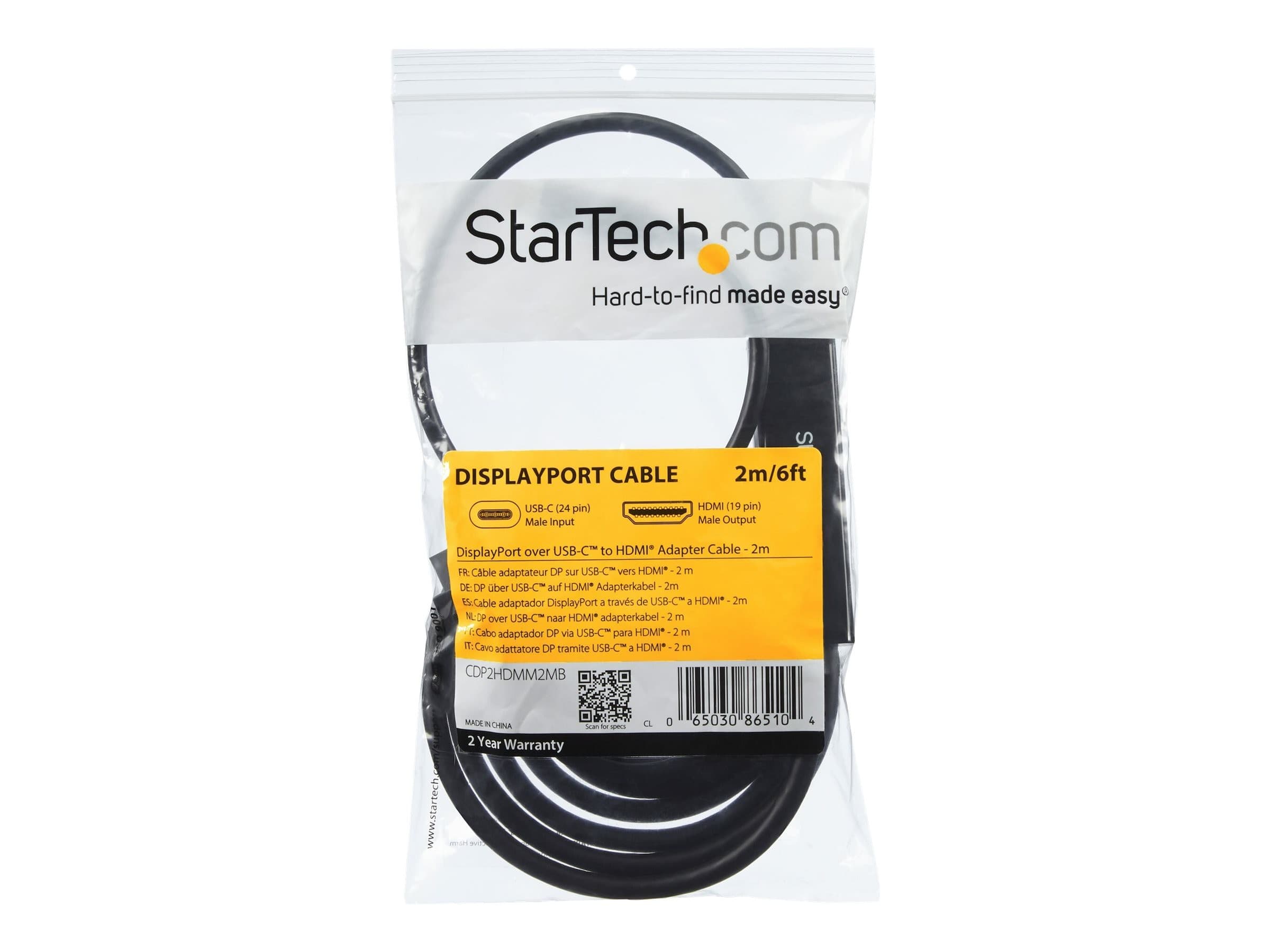 StarTech.com CDP2HDMM1MB USB-C to HDMI Adapter Cable 4K 30Hz 1m - Black