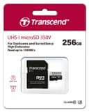 Transcend High Endurance 350V microSDXC UHS-I U3 Class 10 Memory Card with SD Adapter 256GB thumbnail 2