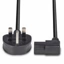 Lindy 1m UK 3 Pin Plug to Right Angled IEC C13 Mains Power Cable, Black thumbnail 4