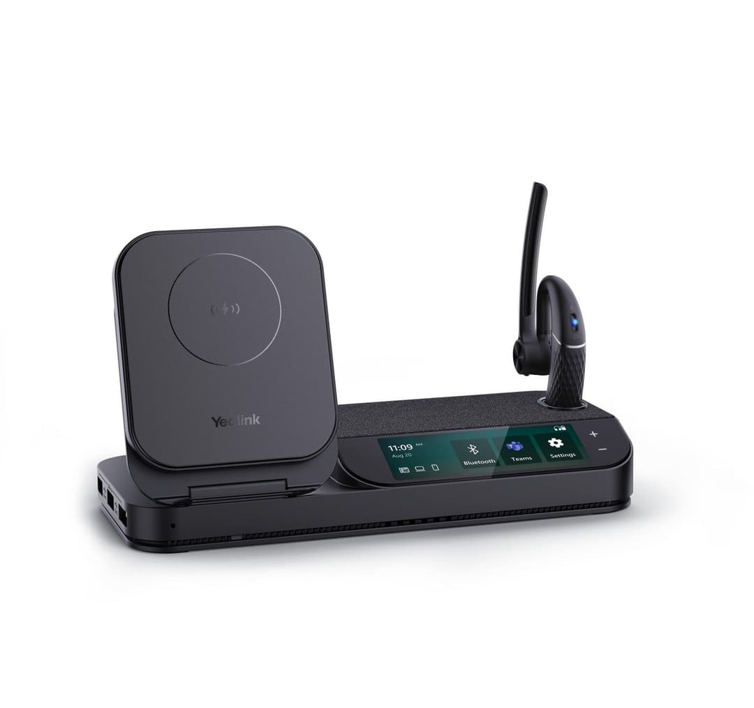 Yealink BH71 Workstation Mono Bluetooth Headset with BHB710 Charging Station, Black, 1208653 - Image 1