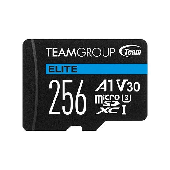 TEAMGROUP ELITE A1 256GB MicroSDXC UHS-I U3 V30 Memory Card with SD Adapter