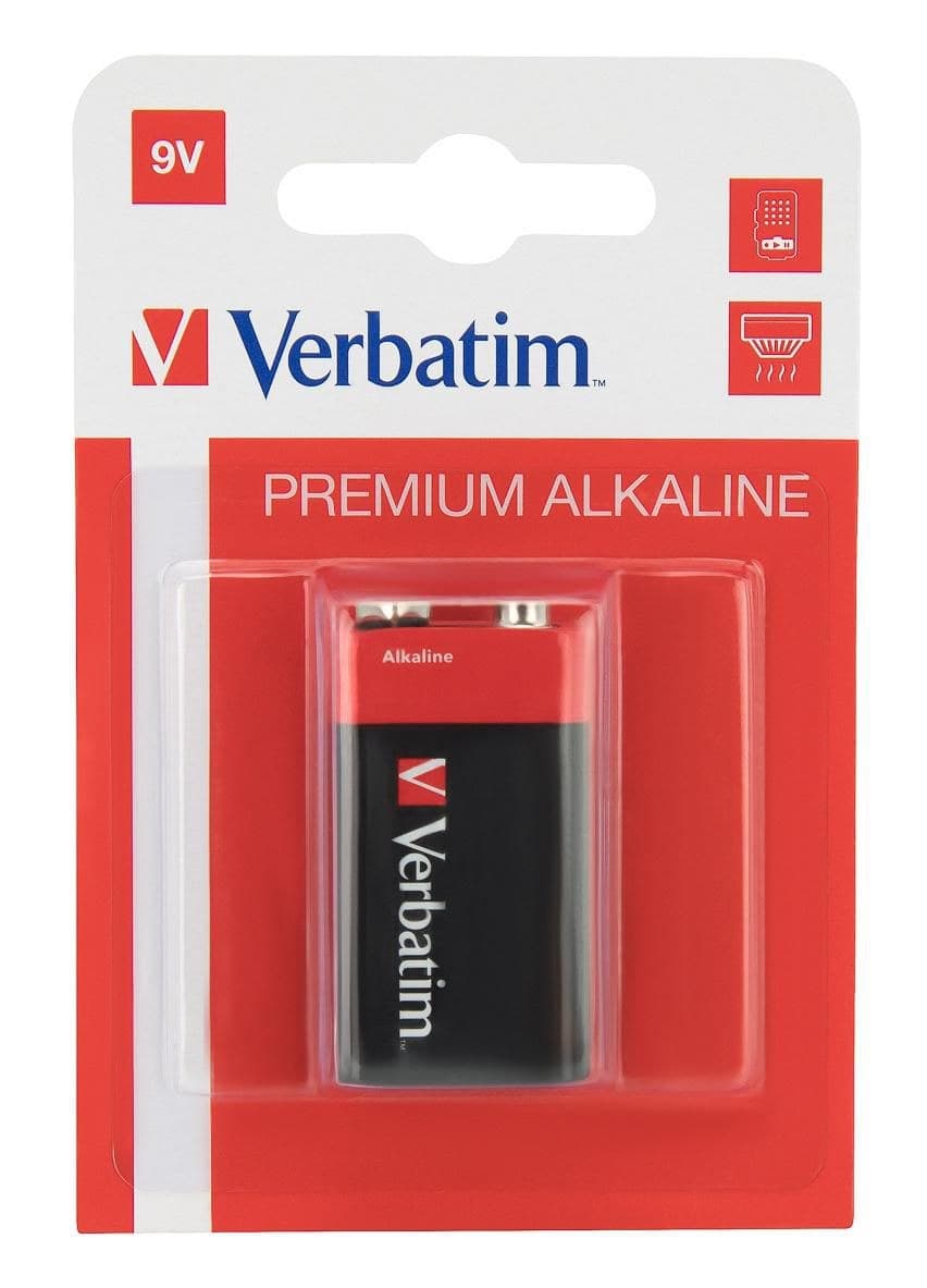 Verbatim 9V Alkaline Battery (1 Pack)