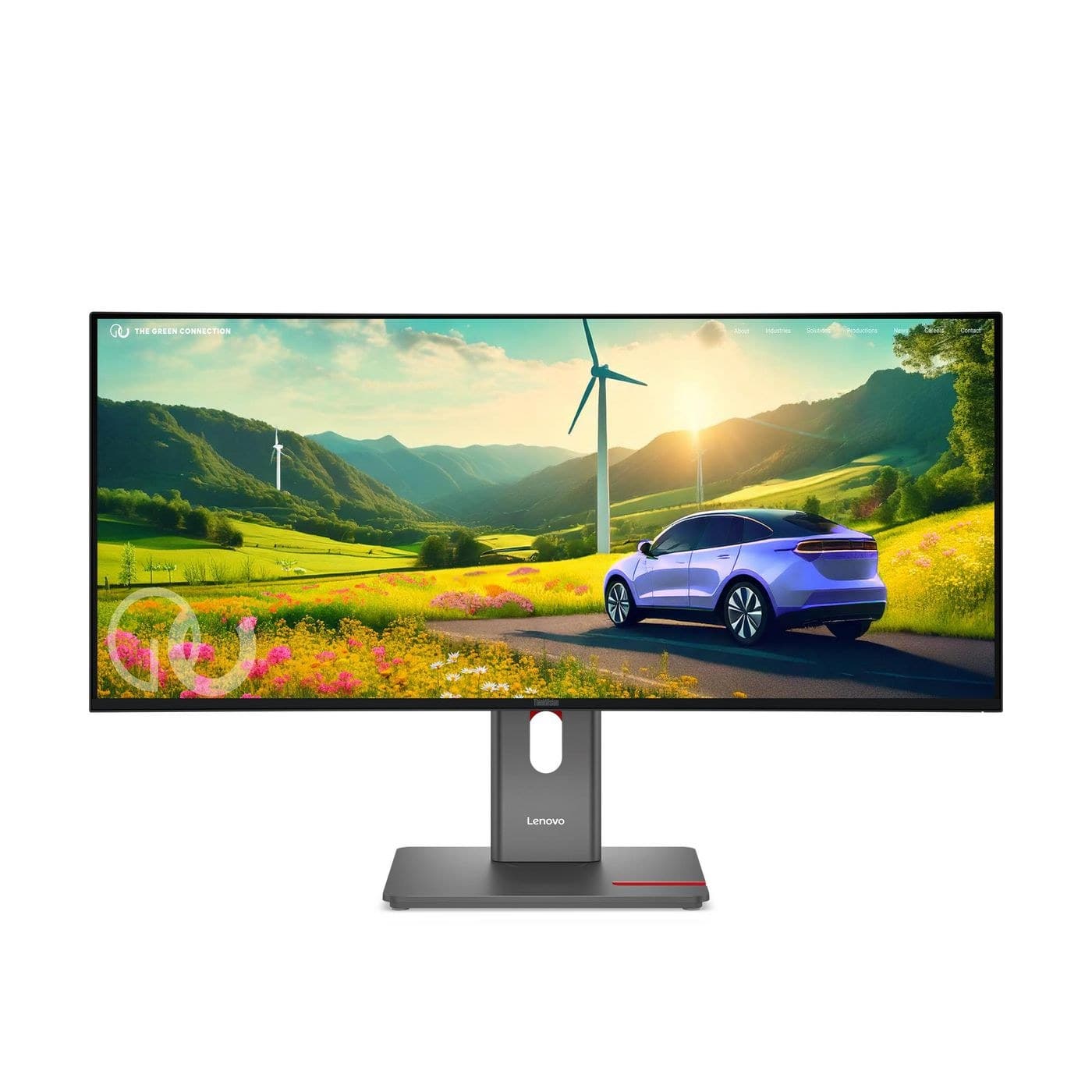 Lenovo ThinkVision P34wd-40 34-inch Curved UWQHD USB-C Docking Monitor - Black