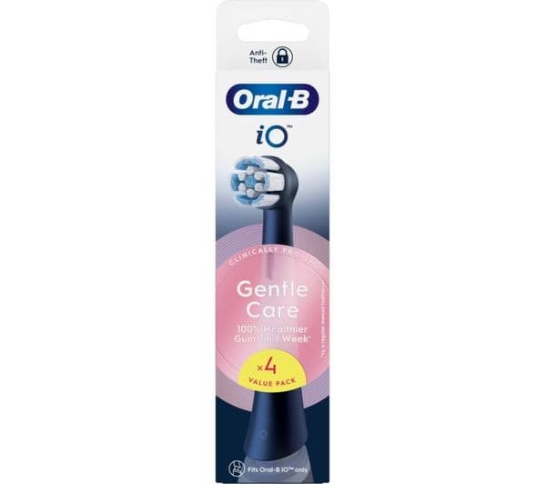 ORAL-B iO Gentle Care Replacement Toothbrush Head - Pack of 4, Black - Image 2
