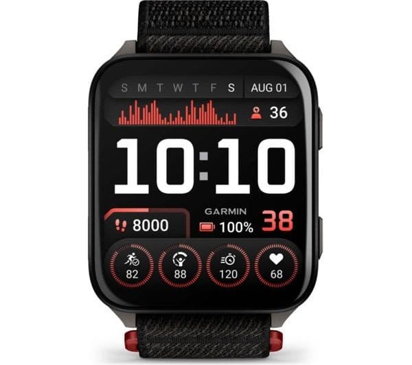 Garmin Venu X1 GPS Smartwatch - Titanium & Black