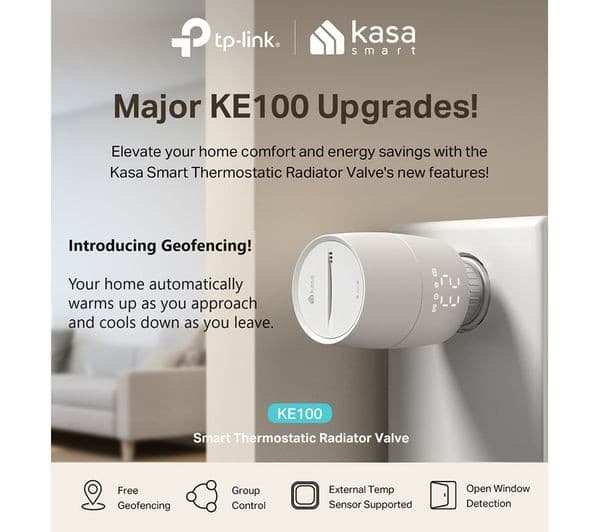 TP-LINK Kasa KE100 Smart Radiator Valve Kit with Hub White - Image 6