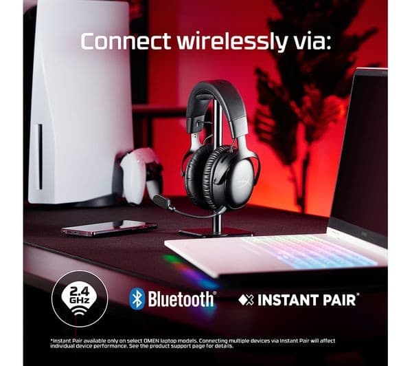 HyperX Cloud III S Wireless Gaming Headset - Black-Red - Image 5