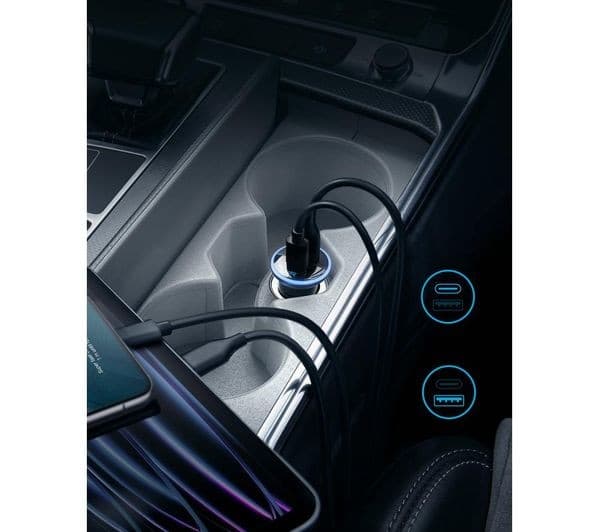 Anker 2-Port 52.5W USB-C Car Charger - Black - Image 5