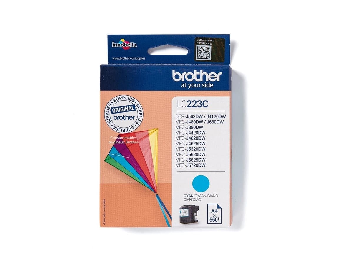 Brother LC-223 Original Ink Cartridge 550 Pages - Cyan