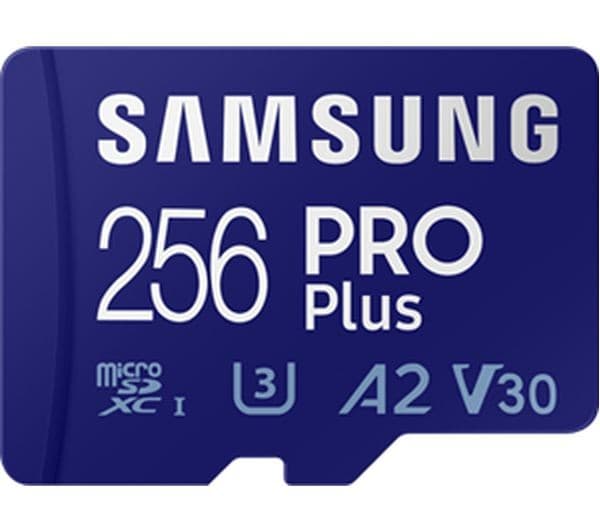 Samsung PRO Plus microSDXC Memory Card with SD Adapter - 180MB/s, UHS-I U3, V30, A2 - 256GB