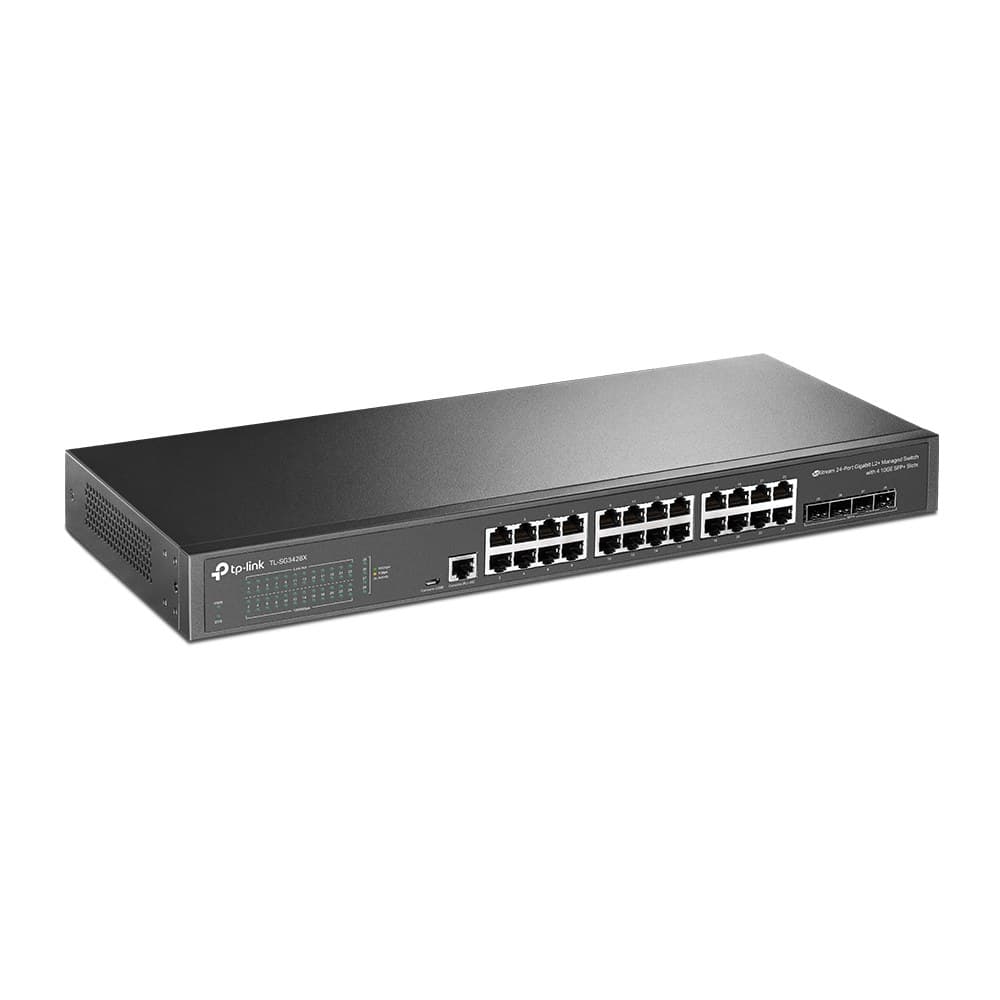 TP-Link JetStream 24-Port Gigabit L2+ Managed Switch with 4 10GE SFP+ Slots - Image 2