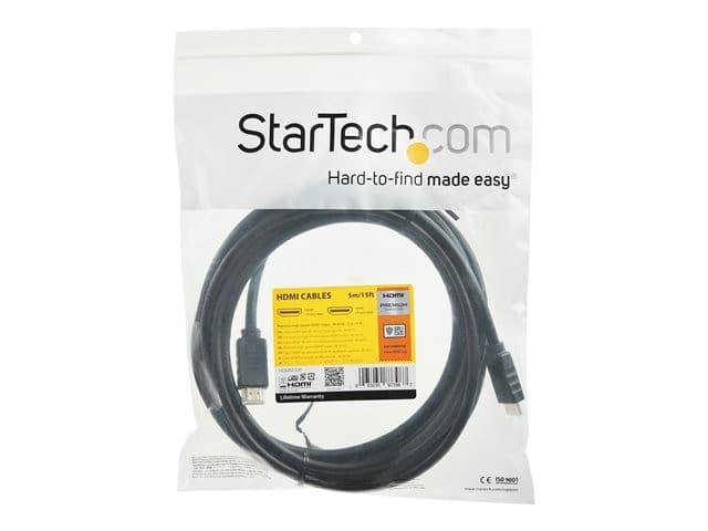 StarTech HDMM5MP Premium Certified High Speed HDMI 2.0 Cable with Ethernet 4K 60Hz 5m Black - Image 5