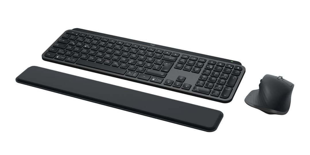 Logitech MX Keys S Combo Wireless Keyboard and Mouse, Graphite - German QWERTZ - Image 1