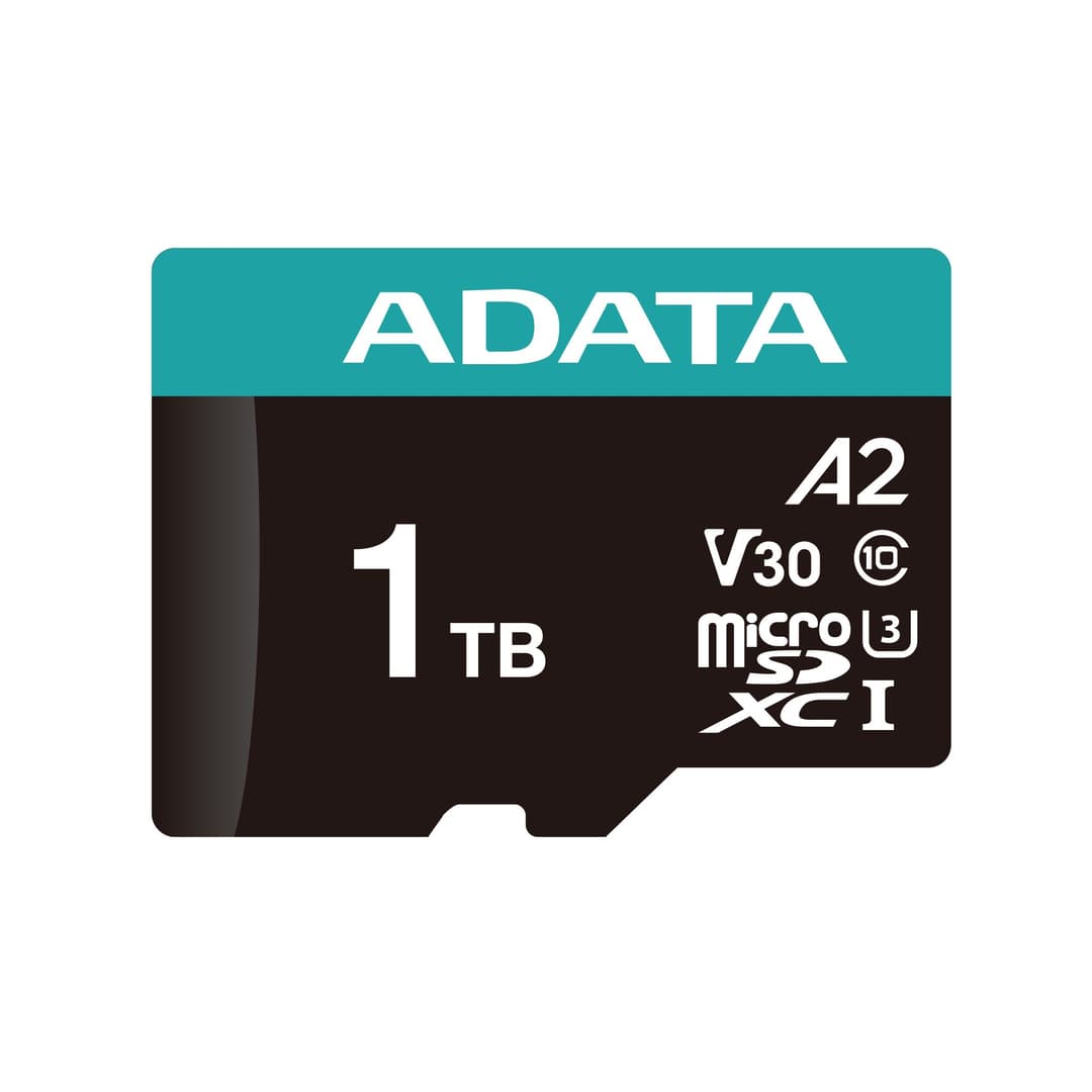ADATA Premier Pro microSDXC CL10 UHS-I U3 V30 A2 Memory Card with SD Adapter - 1TB - Image 1