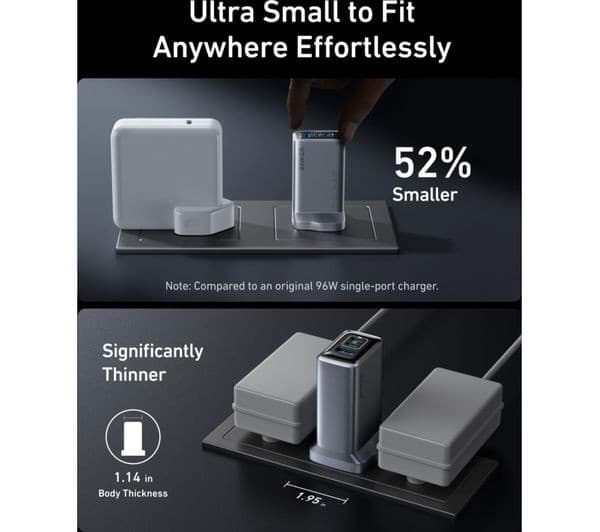 Anker Prime 100W 3-Port GaN USB-C Charger (A2688) - Grey - Image 10