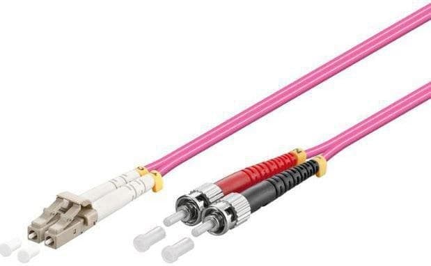MicroConnect OM4 LC-ST Duplex LSZH Fibre Patch Cable 2m Erica Violet