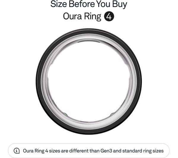 Oura Ring 4 Smart Ring - Black, Size 10 - Image 2