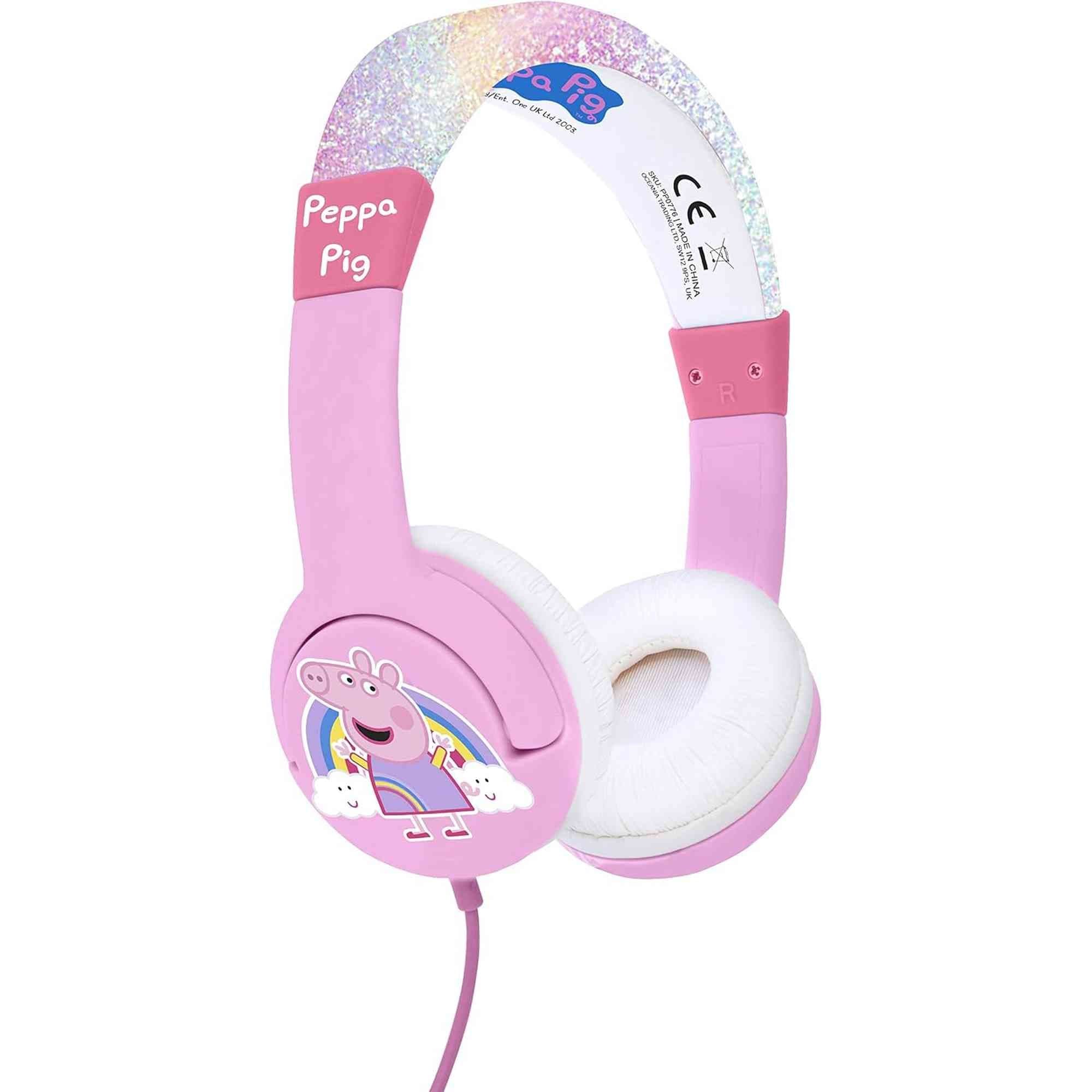 Peppa Pig Glitter Rainbow Peppa Pink Kids Headphones