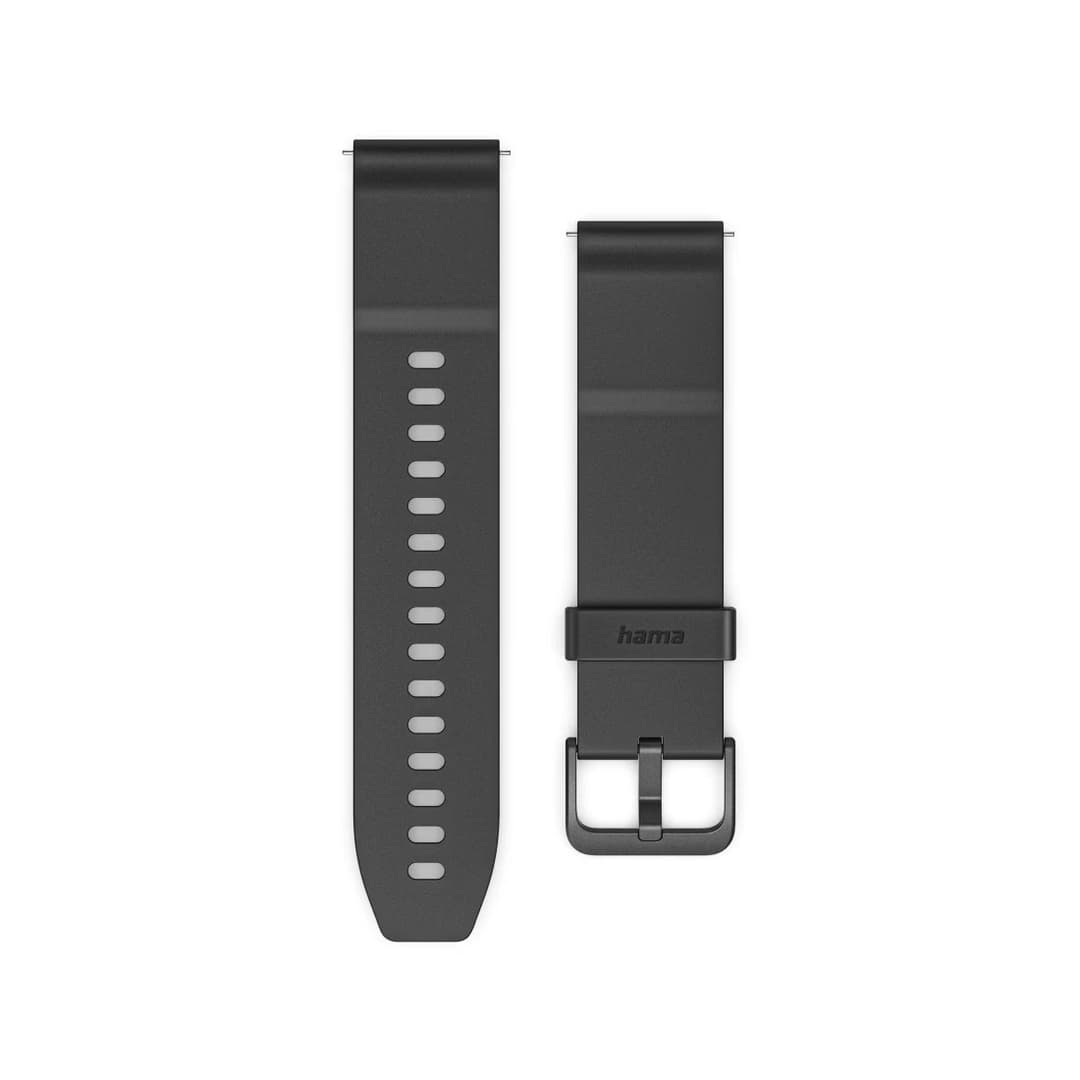 Hama NFC Payment Watch Strap, Silicone, 22 mm - Black - Image 1