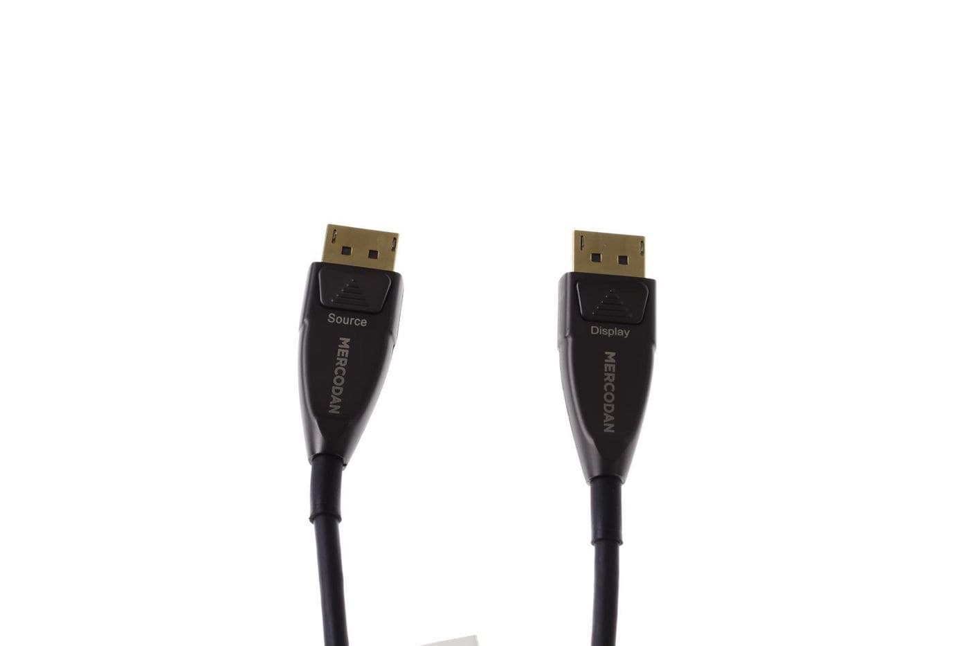 Mercodan Fibre Optic DisplayPort Cable 10m - Black