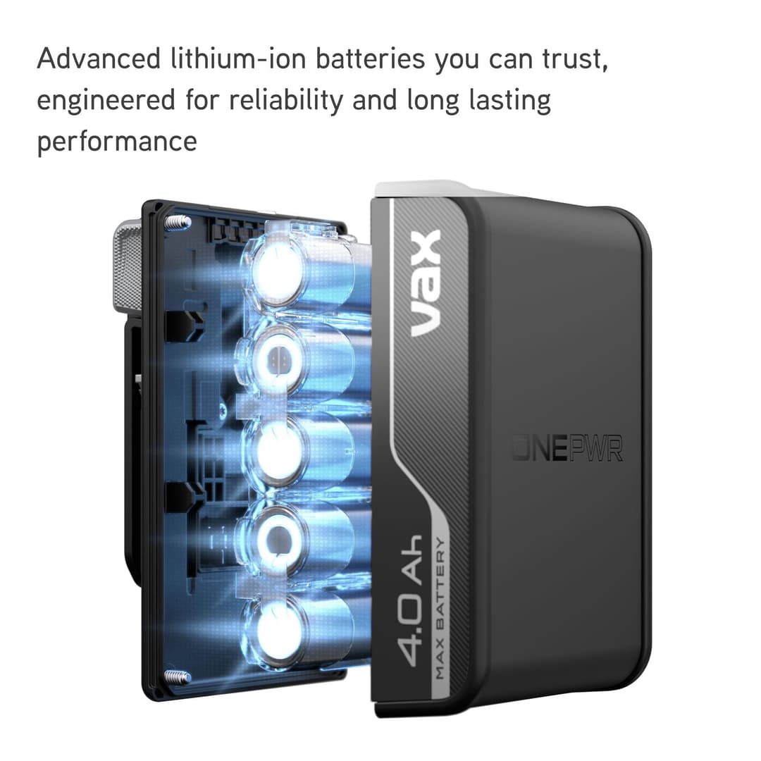Vax ONEPWR 4.0Ah MAX Battery Replacement - Black - Image 5