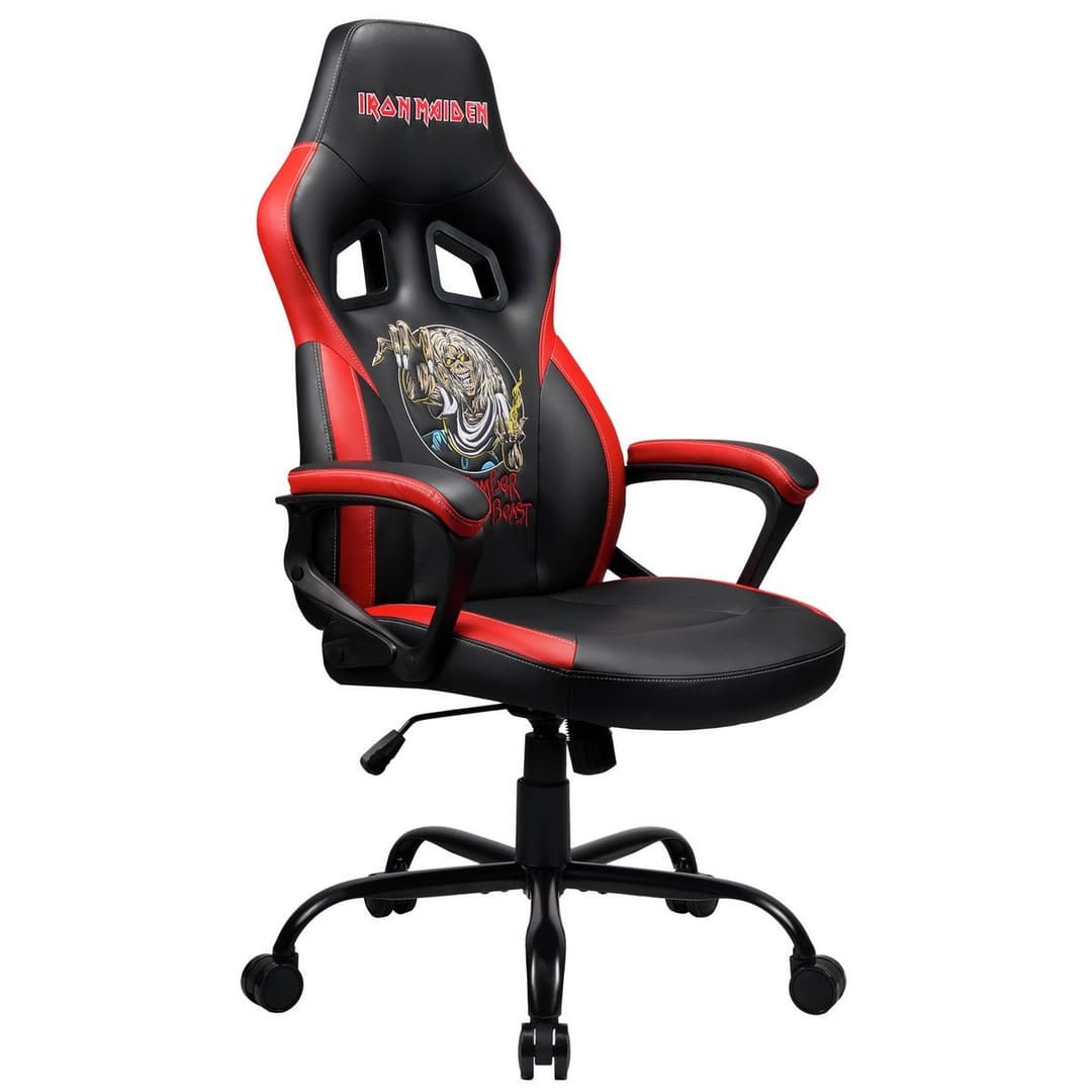 Subsonic Iron Maiden The Number of the Beast Original Gaming Chair - Black and Red - Image 1