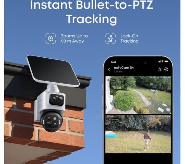 eufy eufyCam S4 4K Bullet + 2K PTZ Dual Security Camera - White - Image 4