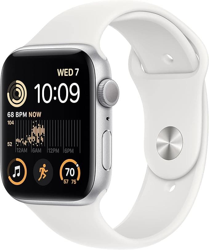 Apple Watch SE 2nd Gen GPS 44mm Aluminium Case with Sport Band S/M - Silver