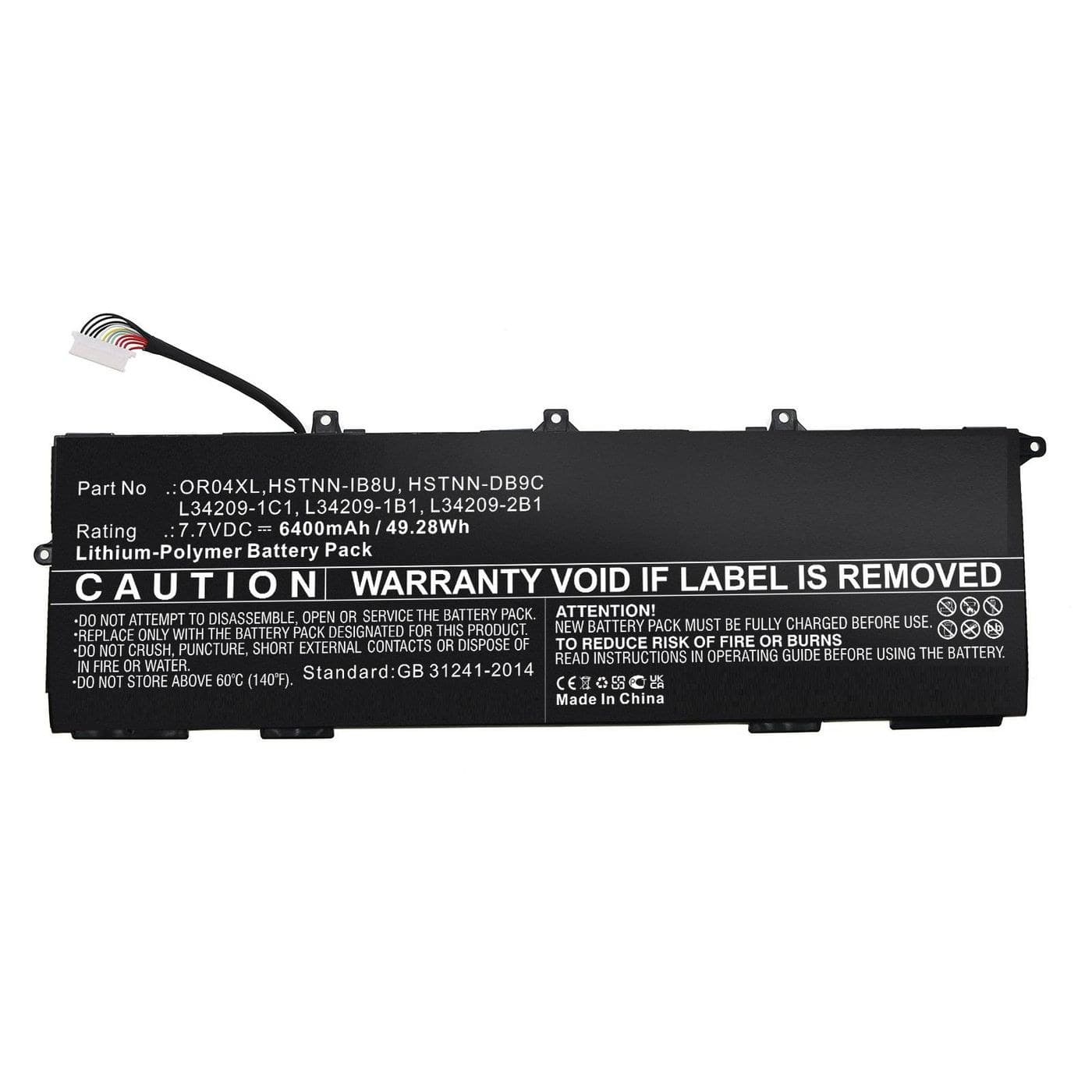 CoreParts MBXHP-BA0301 Replacement Laptop Battery for HP EliteBook x360 830 G6, 7.6V 6600mAh 50.16Wh Li-Pol, Black