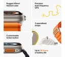 Apple Watch Ultra GPS + Cellular 49mm Titanium Case with White Ocean Band thumbnail 7