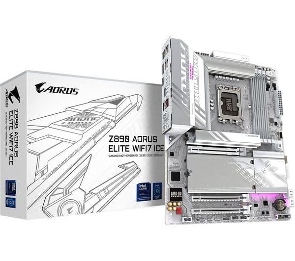 GIGABYTE Z890 AORUS ELITE WIFI7 ICE DDR5 ATX LGA1851 Motherboard - White - Image 2