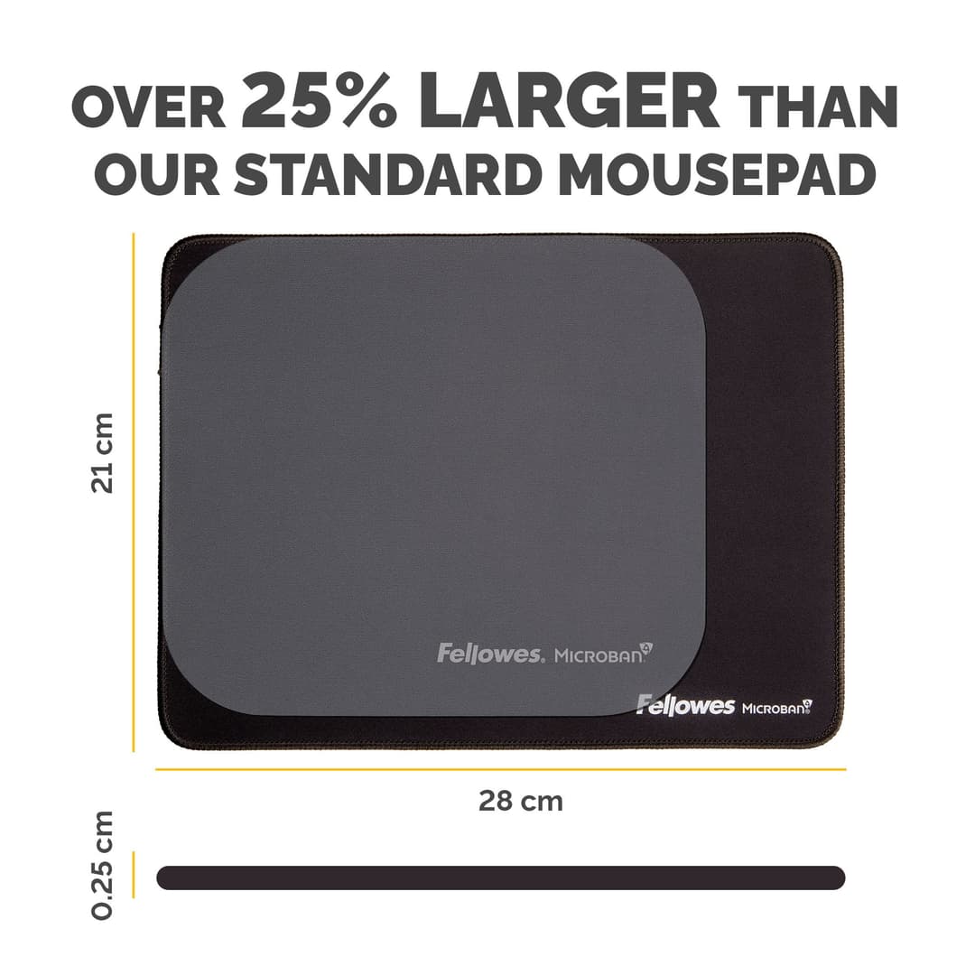 Fellowes Breyta XL Fabric Mouse Mat - Black - Image 3