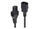 Lindy 30314 2m IEC C14 to IEC C15 Hot Condition Power Cable - Black thumbnail 1